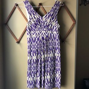 Purple & tan summer dress